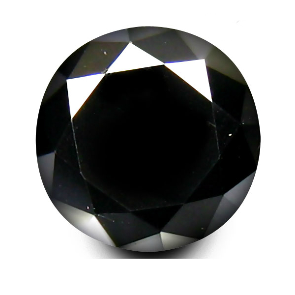 Certified Round Brilliant Cut 4.9mm 0.75ct Natural Fancy Black Diamond DD110