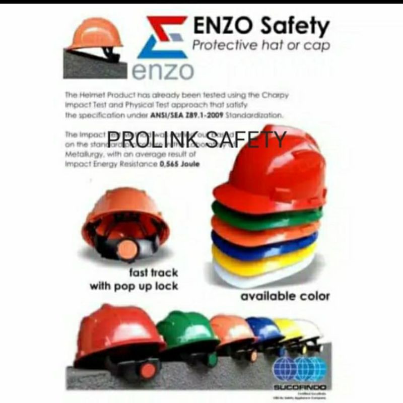 HELM SAFETY FASTREK PUTAR 6 WARNA BONUS STICKER K3