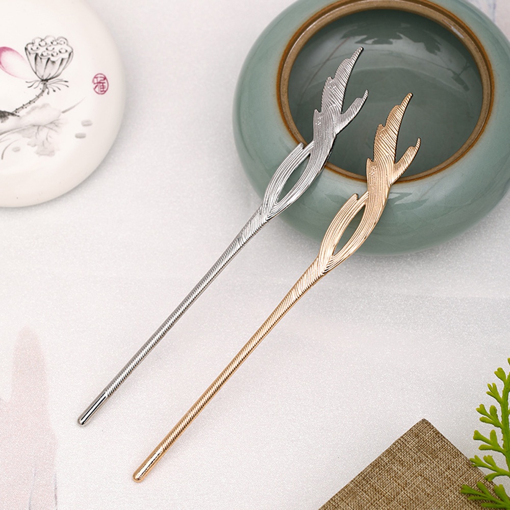 Needway  Chinese Hair Stick Hair Jewelry Hair Fork Hairpin Women Bridal Fashion Ornaments Feather Girls Bird