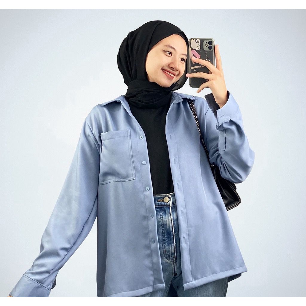 GFS BEYZA BASIC SHAKILA POCKET OVERSIZE SHIRT