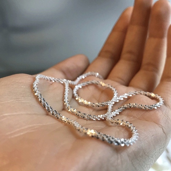 Kalung 925 Silver Sparkling Untuk Wanita