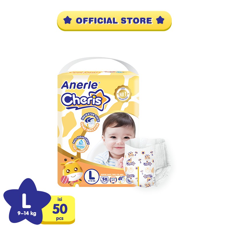 Anerle Cheris Popok Celana L 50 Pcs