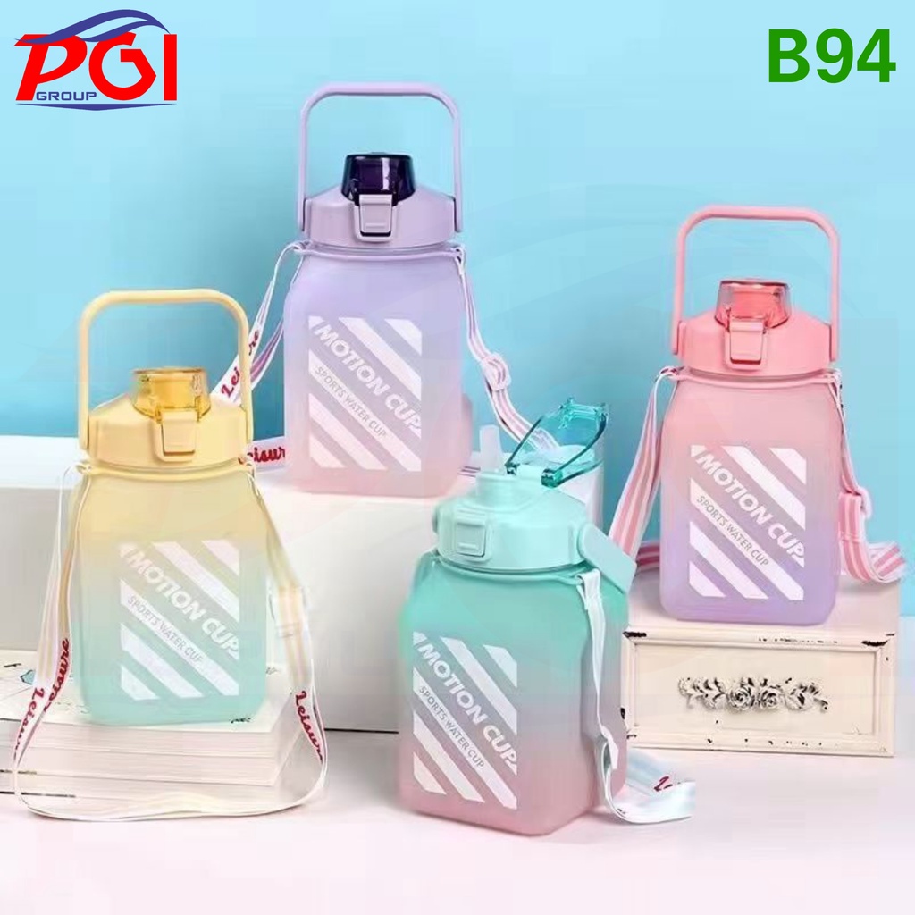 B ( B94 ) BOTOL MINUM KOREA GEMOY KOTAK TUMBLER MOTIVASI MINUM 1,5 LITER