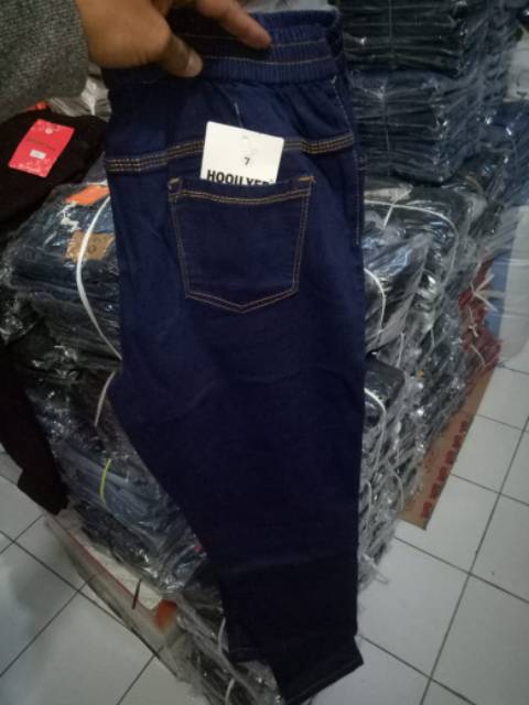 CELANA JEGGING JEANS SUPER JUMBO ELASTIS