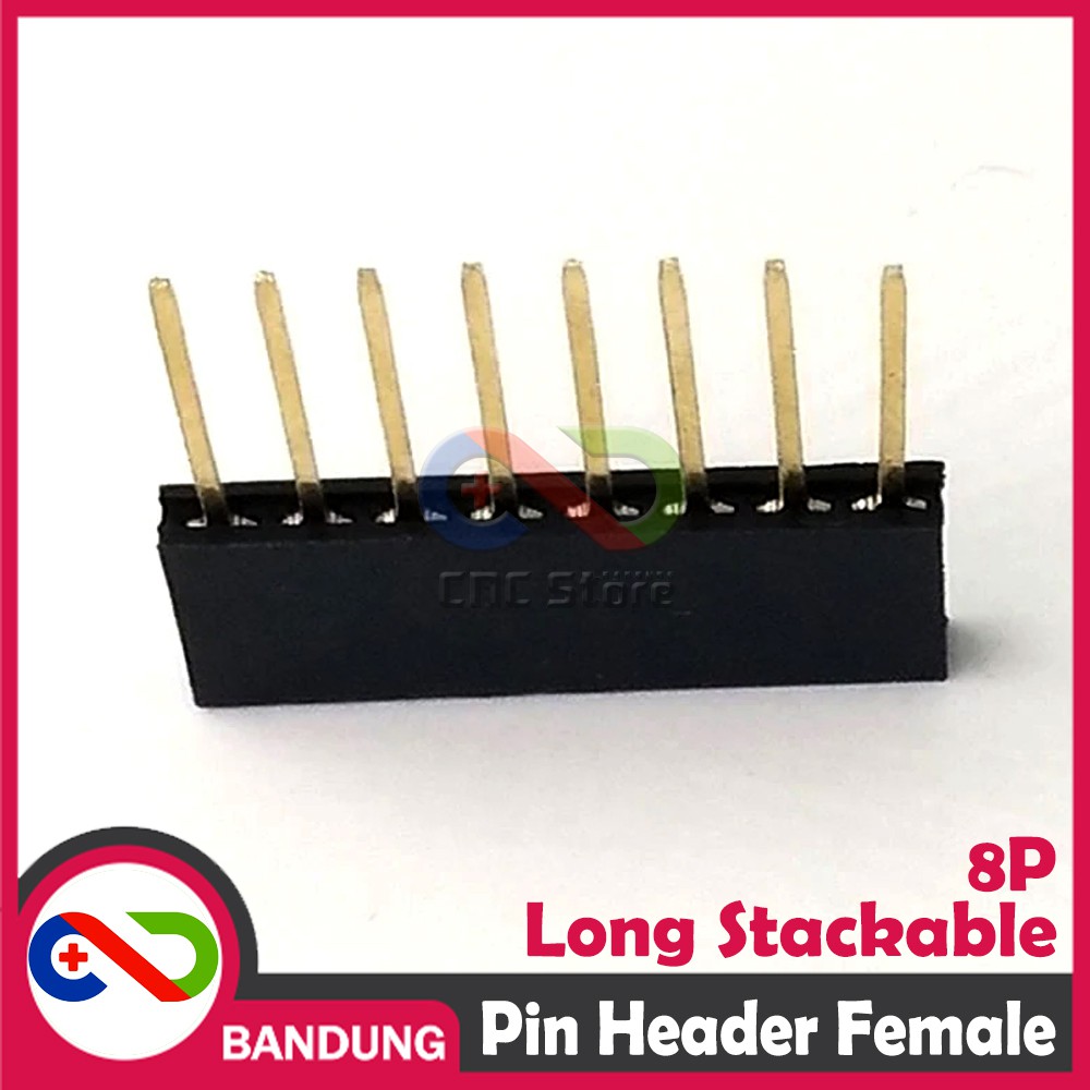 PIN HEADER FEMALE 8 8P 10MM LONG STACKABLE FOR ARDUINO UNO MEGA