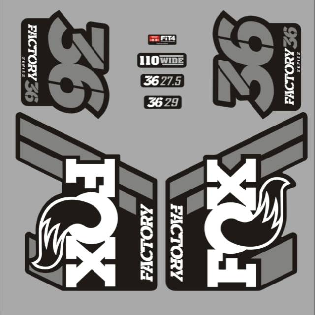 Stiker decal fork fox 36 sepeda MTB