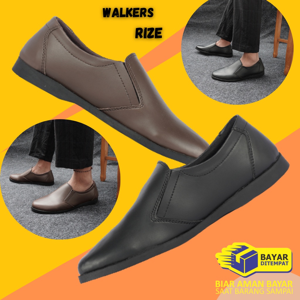 Sepatu Pantofel formal pria anti slip terbaru Walkers Rize Slop