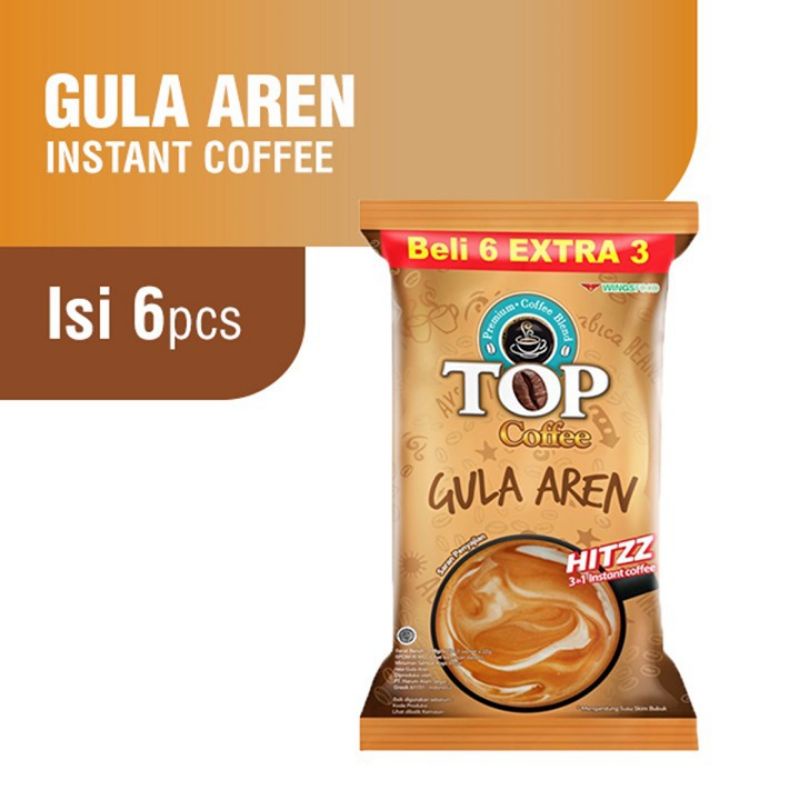 

Kopi Top Gula Aren Pouch 6+3 Pcs TOP Coffe Instan/ Kopi Instan Gula Aren 6 Pcs Bonus 3 Pcs