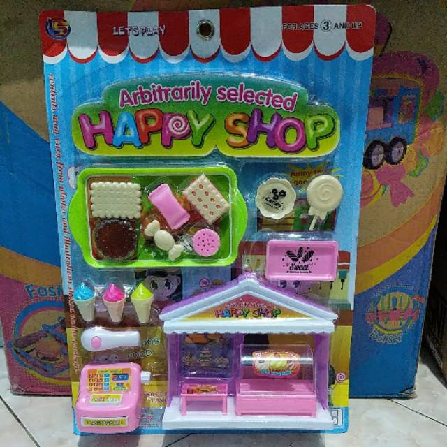 JUAL MAINAN MINIATUR TOKO LENGKAP DENGAN PERMEN, ESKRIM DAN KASIR LH2