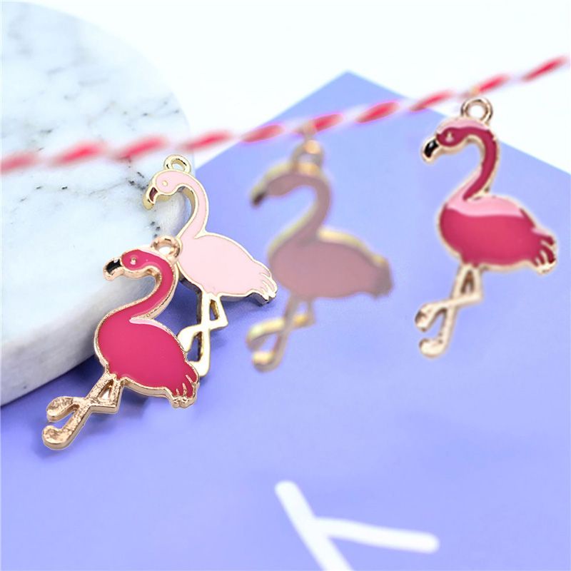 Bandul Kalung Gelang Keychain Bentuk Flamingo