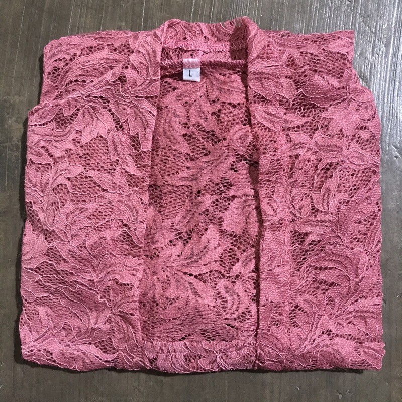 Kebaya Bali Brokat Sofia Bed Kutu Baru Atasan Tradisonal Modern Warna Seri 2-Dusty pink