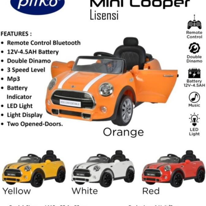 promo terbaru     11.11   Mainan Mobil Aki Pliko mini Cooper PK-3868N "tERMURAH"