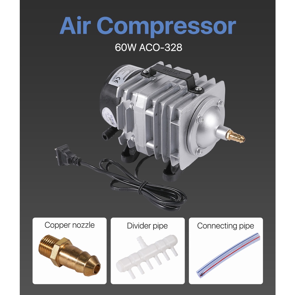 RESUN ACO 001 Pompa Udara Aquarium Aerator Aquarium Air Pump mesin gelembung udara Electromagnetic Air Compressor