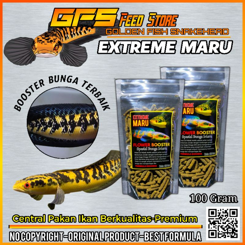 Pelet Booster Bunga Maru 100 Gram Pelet Extreme maru