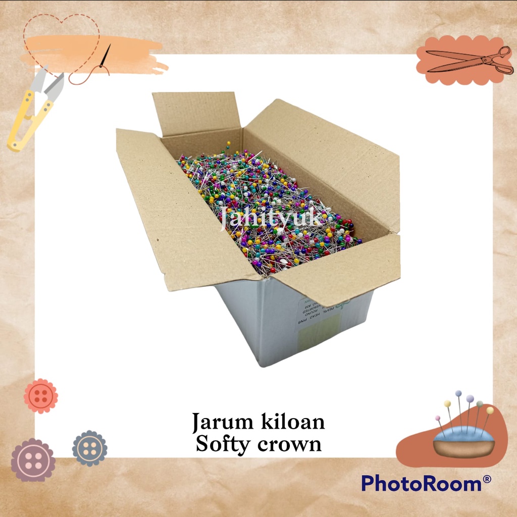 Partenzil Jarum Pentul Kiloan Premium Merk Softy Crown 3,5Cm