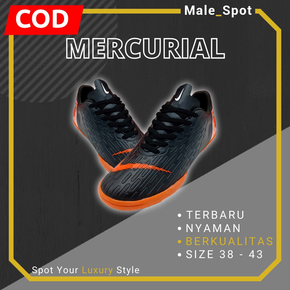 sepatu spatu olahraga olah raga futsal putsal sepak bola mercurial sport cowok cowo original A14