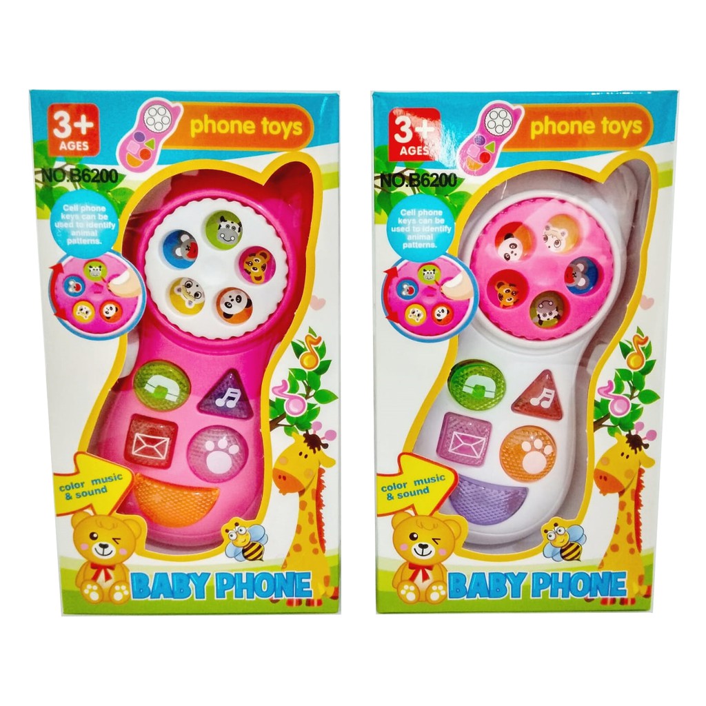 B6200 MAINAN HP BAYI - Handphone Mainan Anak Dengan 5 Tombol Ponsel HP MUSICAL BABY