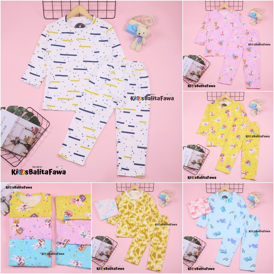 Pajamas Sunday uk 3-5 Tahun / Setelan Anak Perempuan Branded Karakter Piyama IMPORT Baju Tidur