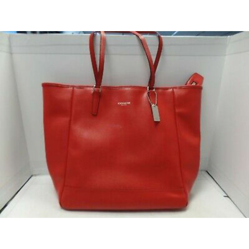 PRELOVED COACH Large Tote Red Saffiano Leather