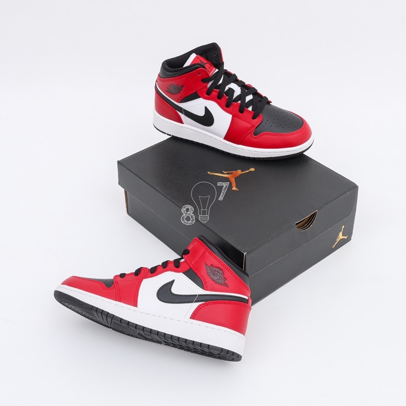 Air Jordan 1 Mid Chicago Black Toe GS Women