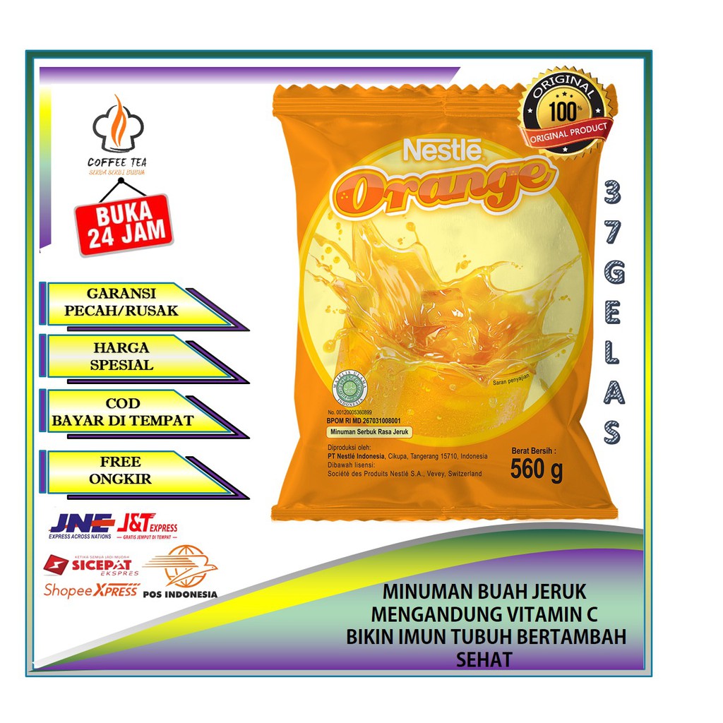 

Bubuk Minuman Kekinian Rasa Powder Drink Es Krim Boba Orange Premium 560 g