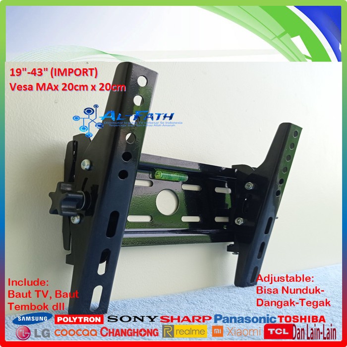 Bracket TV Changhong 19 s/d 43 inch IMPORT QUALITY Garansi 100% cocok