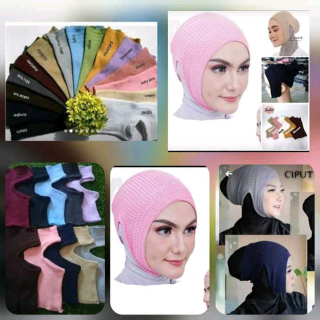 Ciput Rajut Anti budeg / Daleman kerudung / Inner Hijab