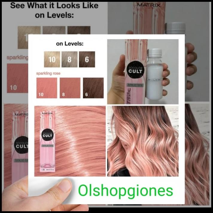 Matrix Socolor Cult Sparkling Rose Pinkmuda Cat Rambut + Oxydant 135Ml