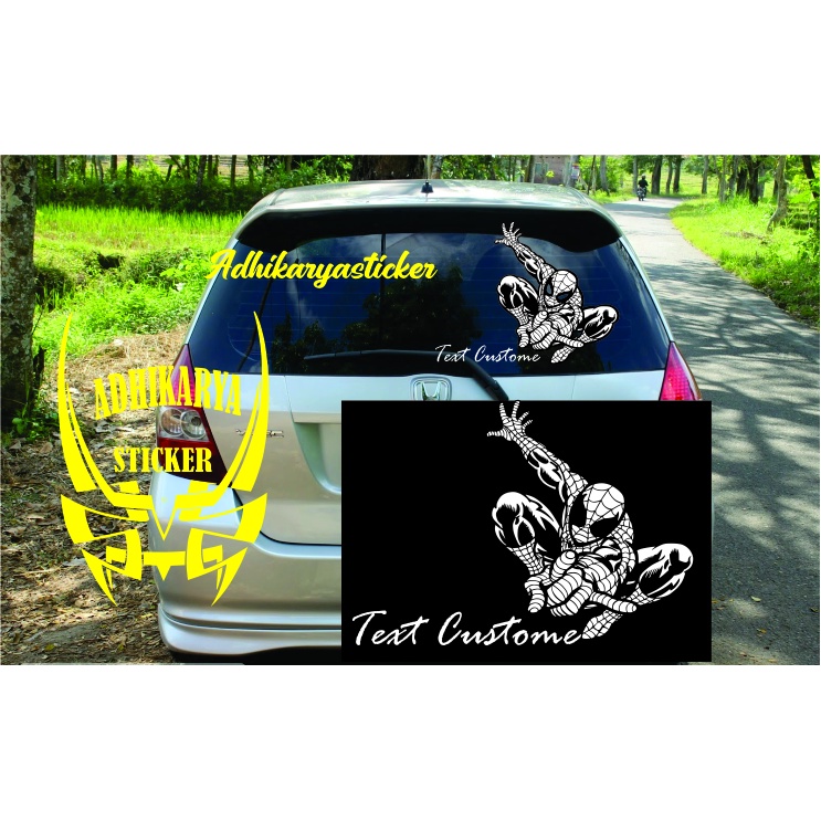 STIKER KACA MOBIL SPIDERMAN STIKER SPIDERMAN STICKER SPIDERMAN STIKER MOBIL SPIDERMAN AVANZA HONDA J