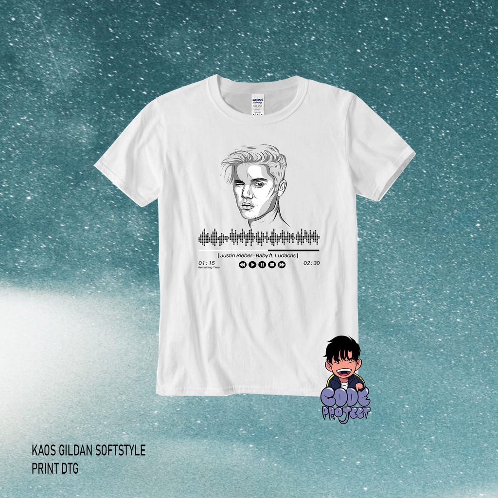 JUSTIN BIEBER - kaos music justin bieber - kaos justin bieber