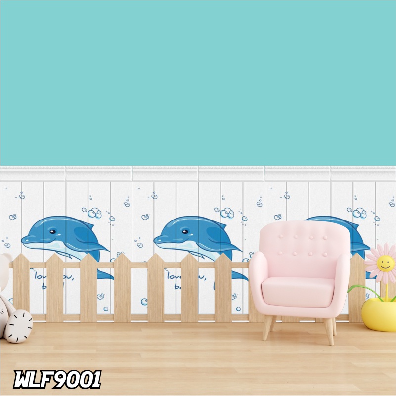 Wallpaper dinding 3d foam timbul / Wallpaper dinding kamar tidur anak wallpaper stiker dinding rumah Motif Kayu Elegan