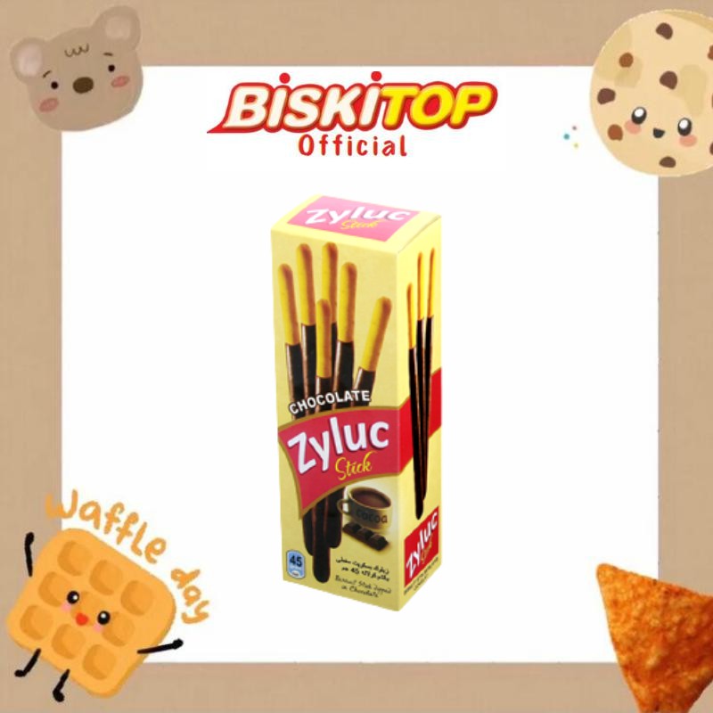 

BISKITOP OFFICIAL - ZYLUC STICK CHOCOLATE BOX (45 Gram) Biskuit enak murah rasa coklat Anak Dewasa