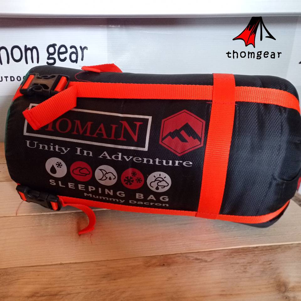 Thomgear Sleeping Bag Dacron Mummi Mummy Dan Polar Lotto Hangat Dan Empuk Kantong Tidur Thomgear