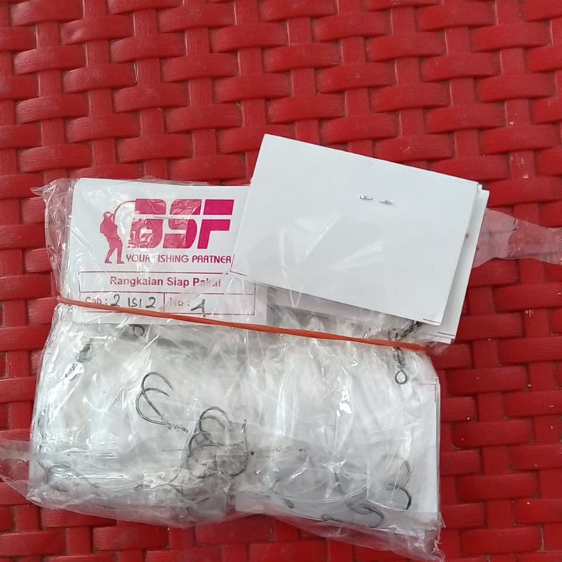 Rangkaian Kail Pancing Mujair Nila Cabang 2 siap pakai