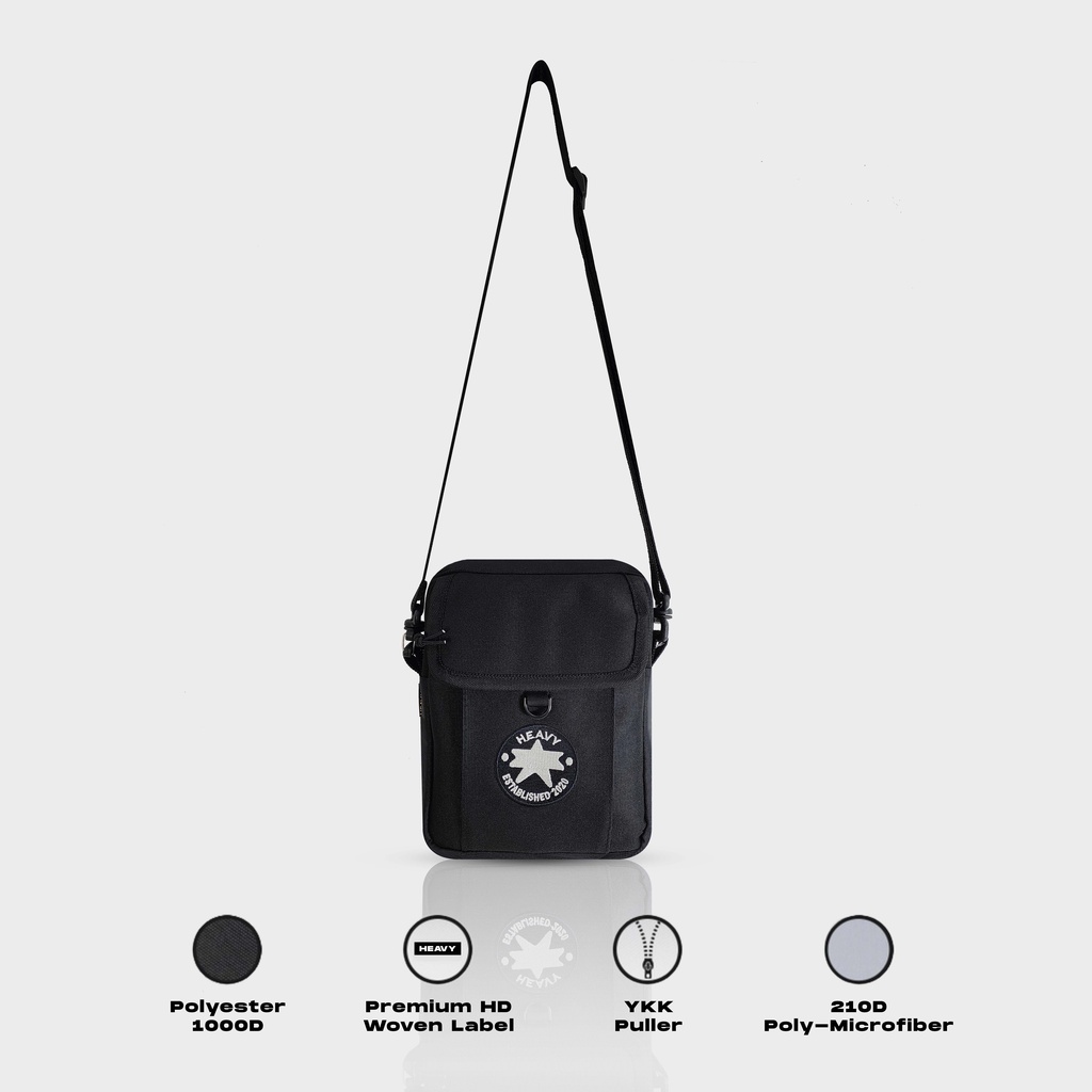 Slingbag Heavy Black Original - Tas Pria - Tas Selempang Pria Cross Body Bag Crowd