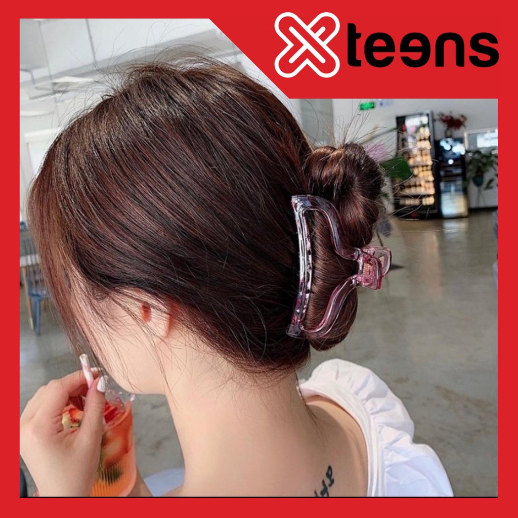 PROMO TERMURAH Jepitan Jepit Rambut JEDAI Rambut Tebal Kencang Bahan Akrilik Transparan Korea