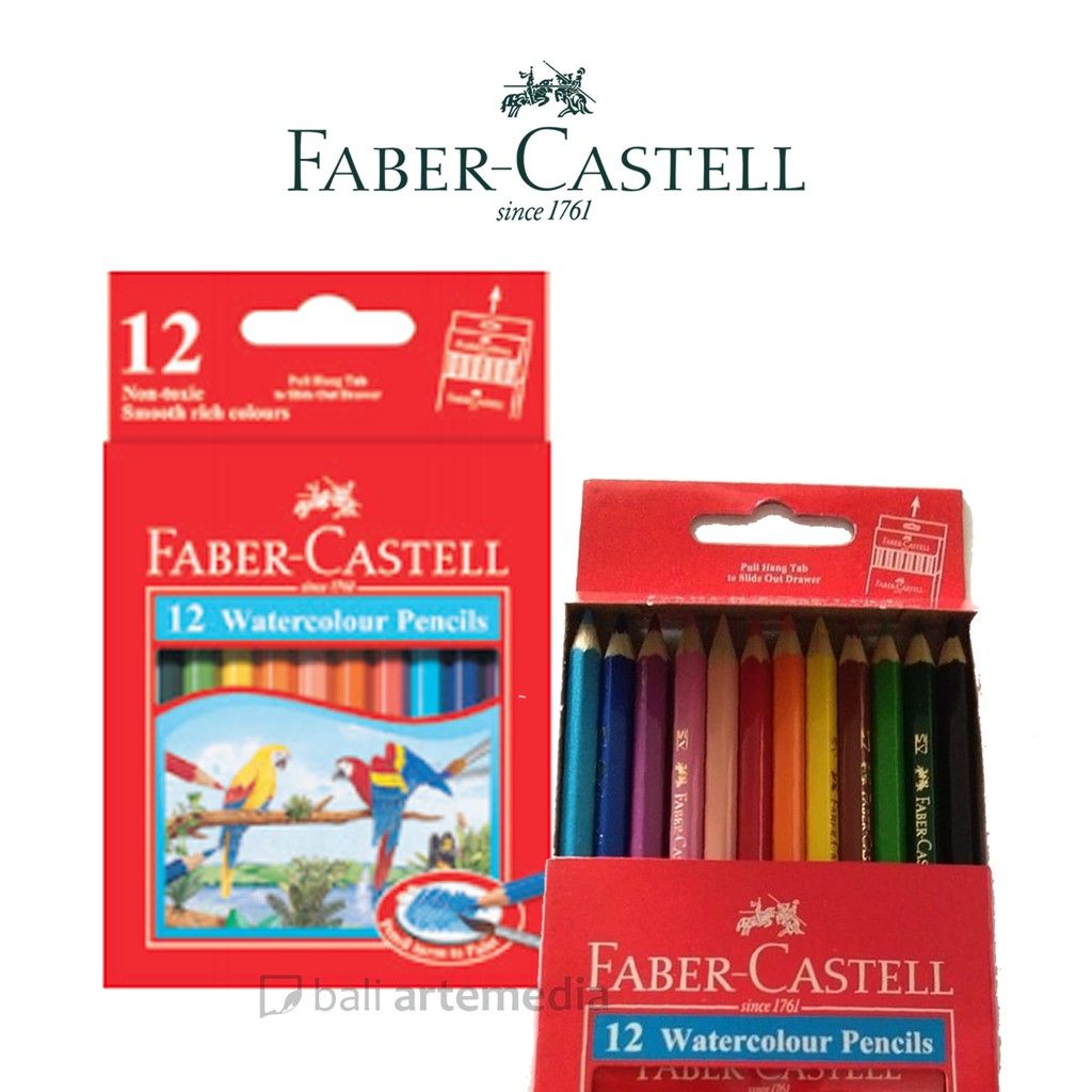 Faber Castell Watercolour Pencil Set 12 Short