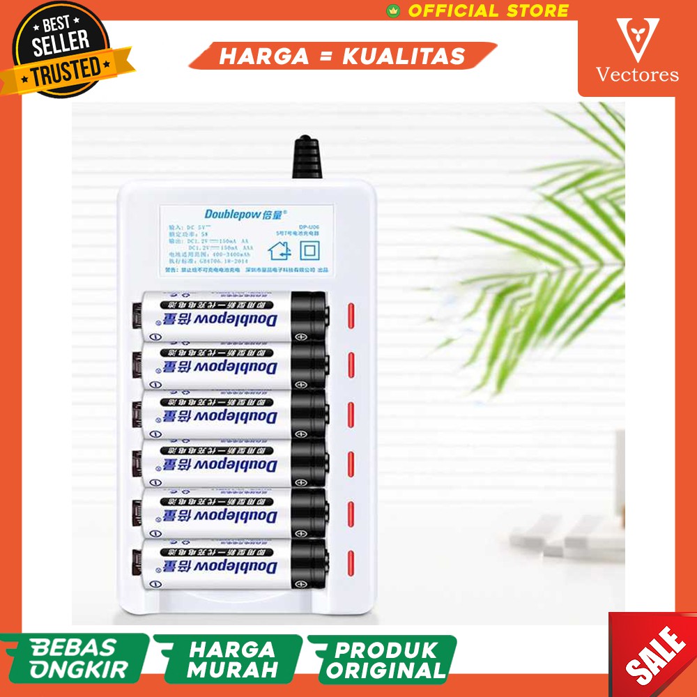 Chasan Casan Charger Batre Baterai AA - AAA 6 Slot Fast Charging