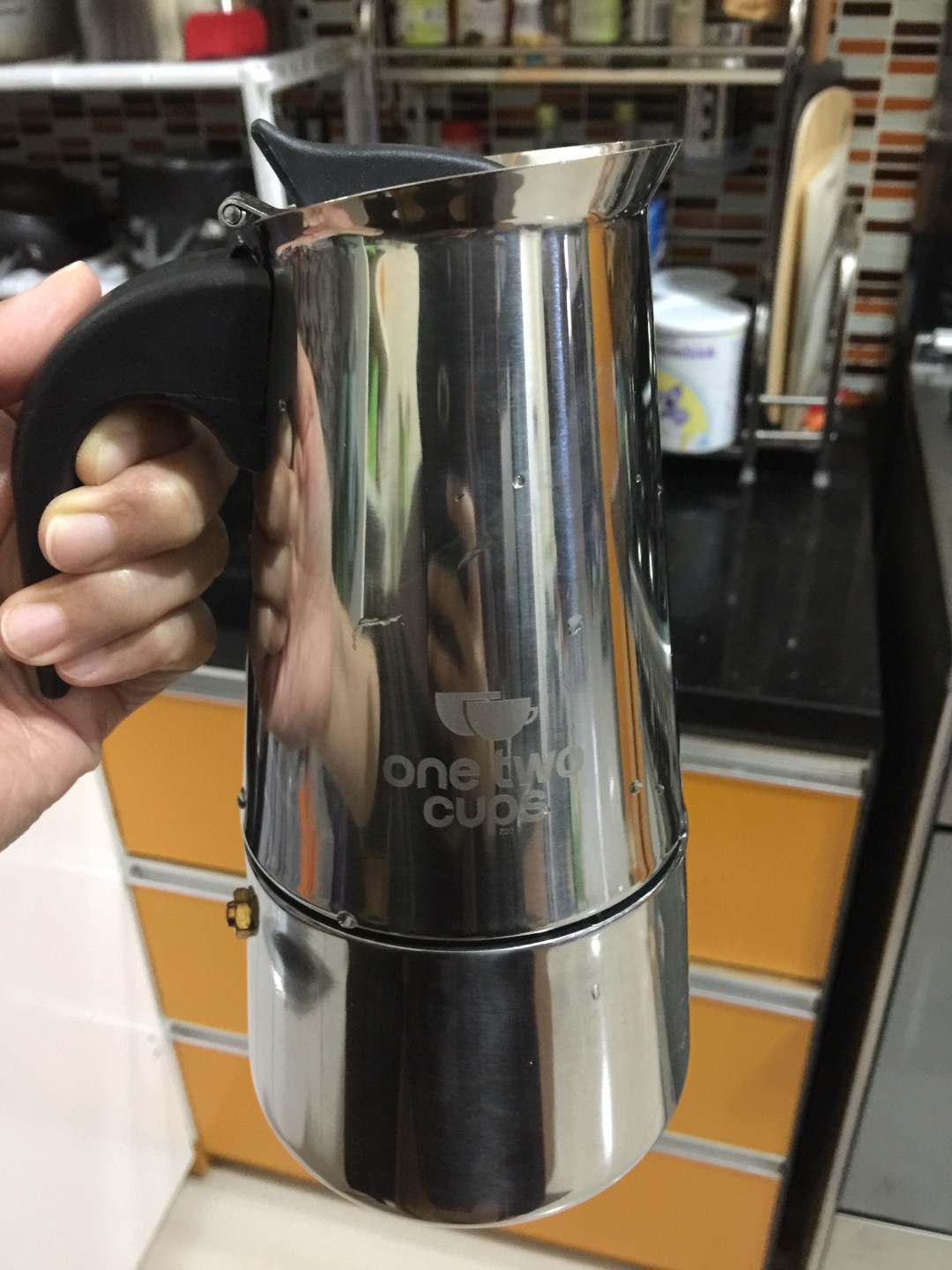 One Two Cups Espresso Coffee Maker Moka Pot Teko Filter 300ml - Z20