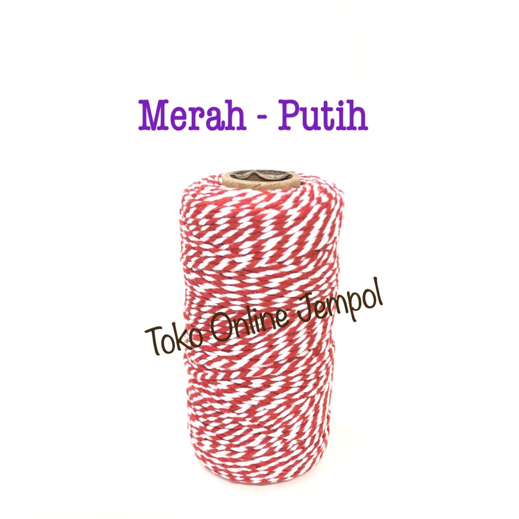 

meteran Merah - Putih benang Tali Bakers Twine Craft Kado Hiasan CR121
