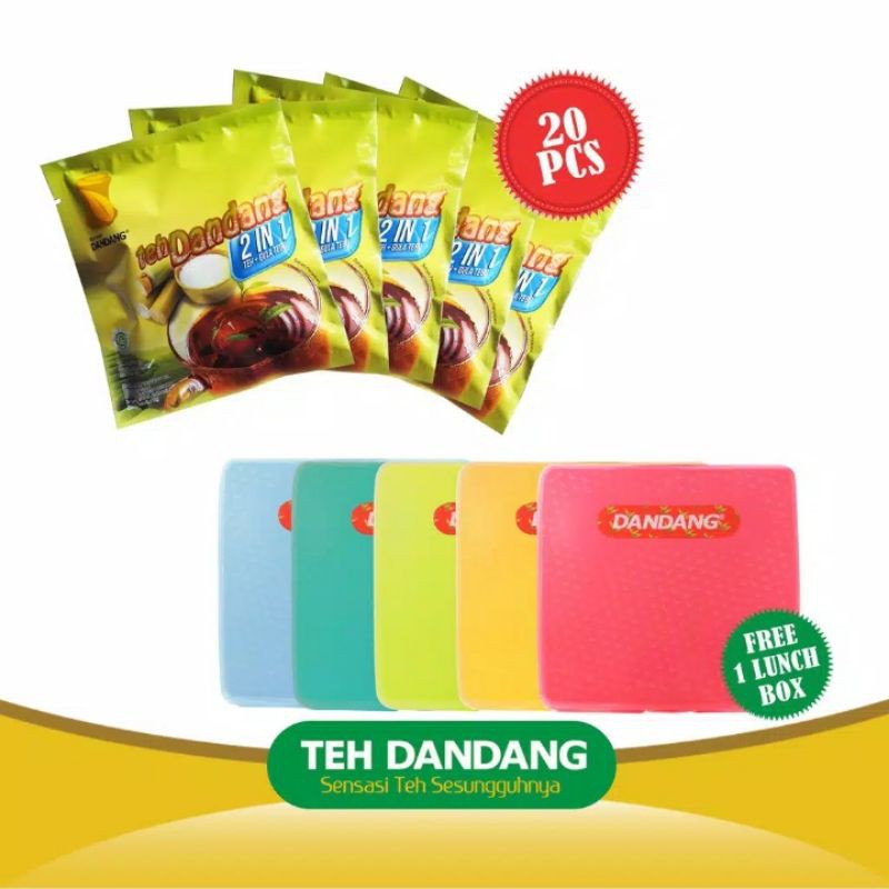 

teh dandang 2in1 / teh gula tebu isi 20(free lunch box)