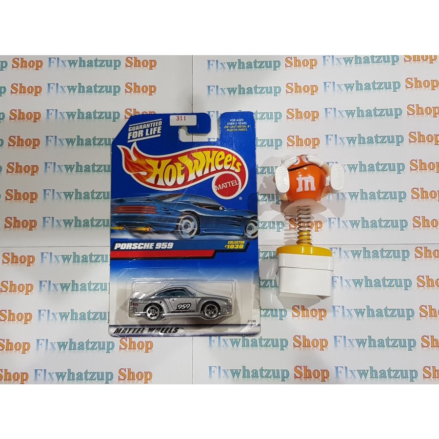 Hot Wheels Porsche 959 Twin Turbo (MATTEL WHEELS) - SILVER US CARD