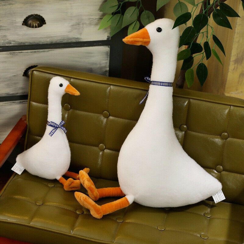 60cm Mainan White Goose Pillow Plush Toy Cute Sleeping Pillow Stuffed Doll Funny Sweet Gift Boneka