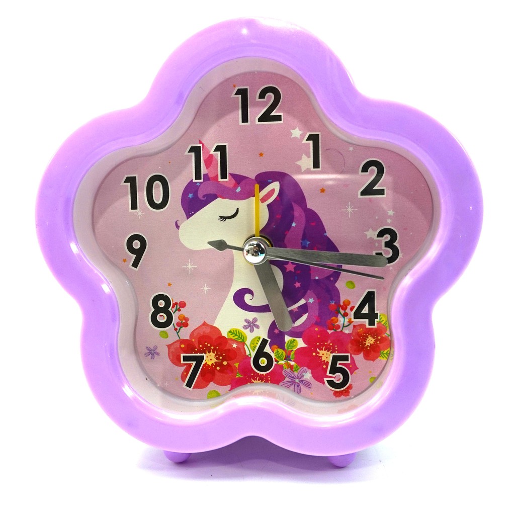 Jam Beker Alarm Clock Unicorn Mini Unik 3 Varian Warna Bentuk Daun