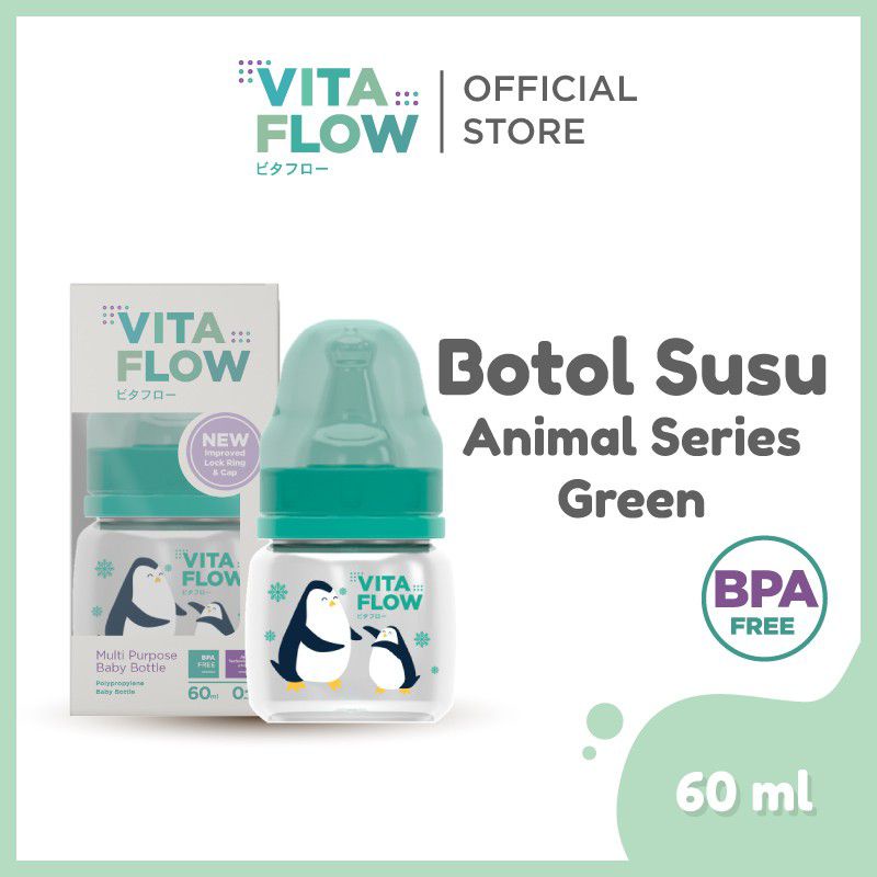 Vitaflow Botol Susu PP Multifungsi 3in1 Motif Ukuran 60ml