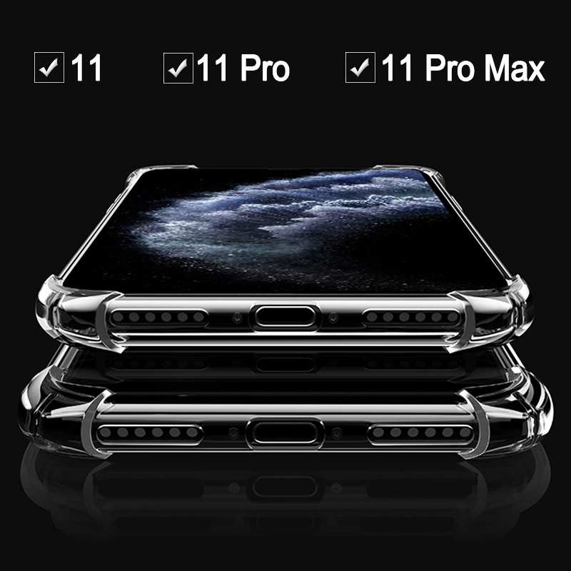 Soft Case TPU Transparan Shockproof Cover iPhone 11 11 Pro 11 Pro Max