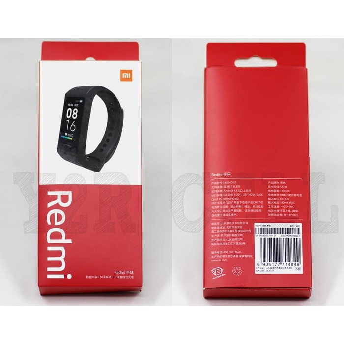 XIAOMI REDMI BAND SMARTWATCH ORIGINAL XIAOMI MI BAND 4 5 HONOR KILLER - Hitam