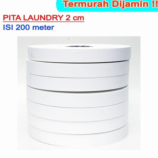 

] PITA LAUNDRY TAFFETA LABEL PENANDA ROLL KAIN KERTAS 20 mm 2 cm 200 m