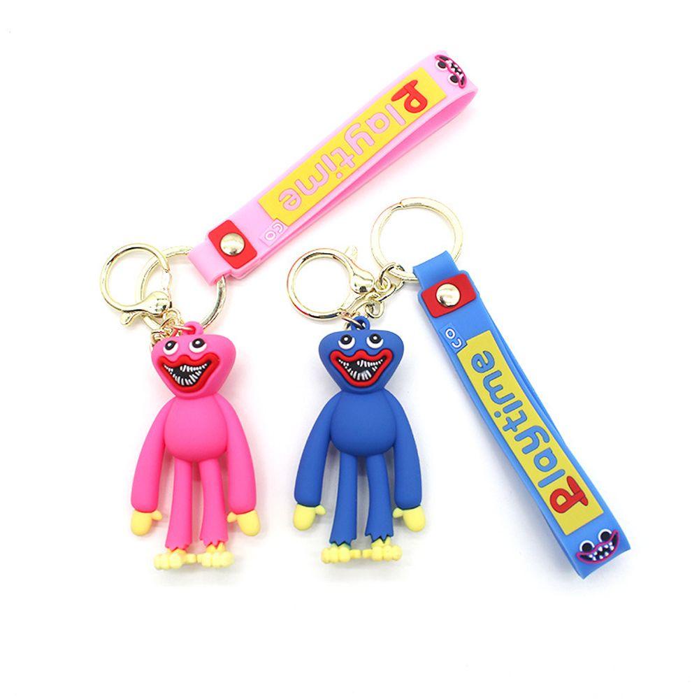 Needway Wanita Gantungan Kunci Kepribadian Lucu Mainan Liontin Huggy Wuggy Desain Kartun Alloy Cartoon Key Holder