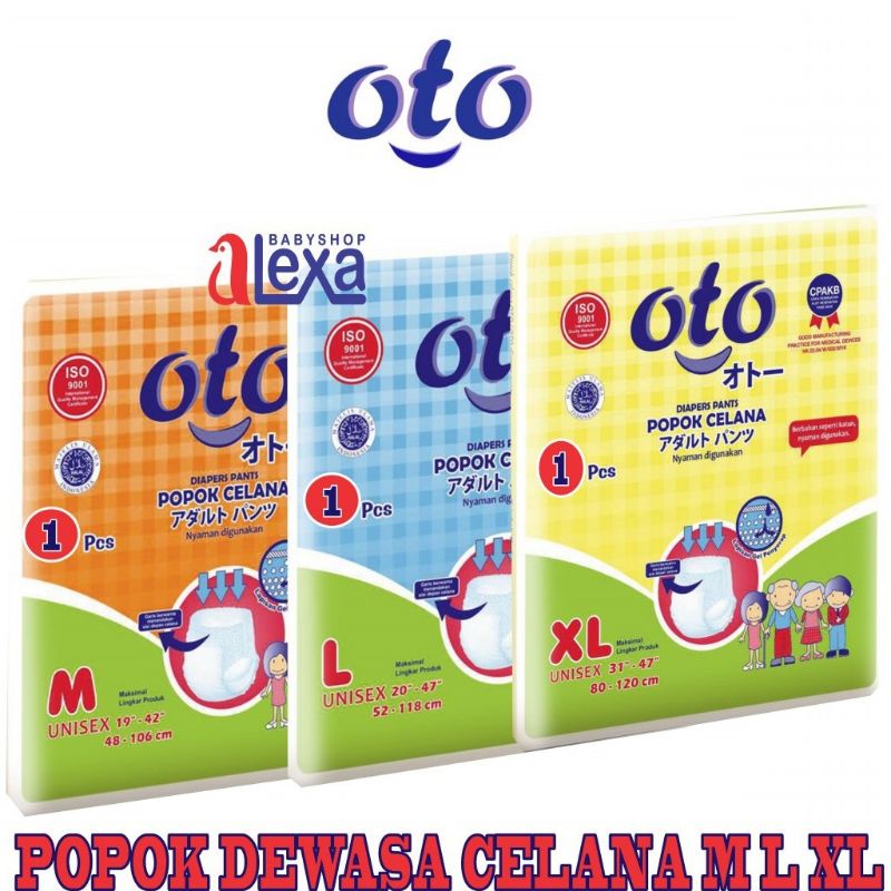 OTO Popok Dewasa Celana M L XL / popok Celana Dewasa sachet - Pempers dewasa